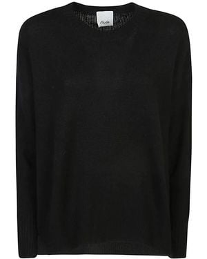 Allude Round-Neck Knitwear - Black