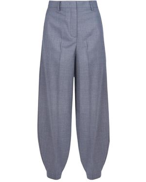 Semicouture Broeken ,Grijs ,Tapered Broek - Blauw