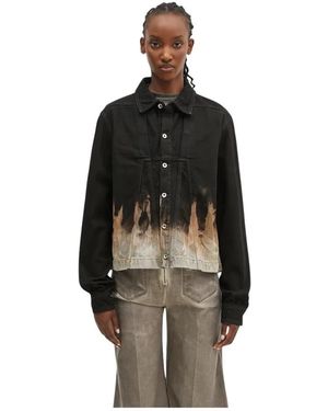 Rick Owens Jassen ,Zwart ,Denim Alice Denim Jacket