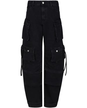 The Attico Schwarze Fern Fade Lange Hose - Blau