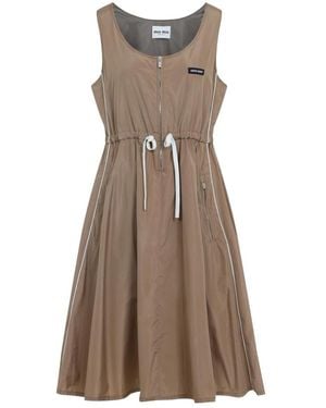Miu Miu Midi Dresses - Brown