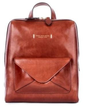 The Bridge Rucksack Mit Logo Auf Der Vorderseite - Rot