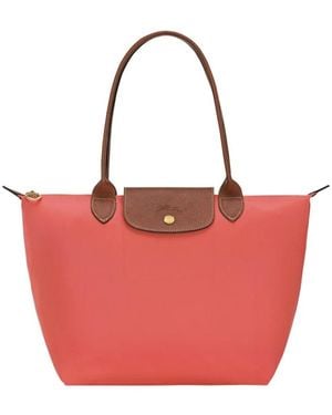 Longchamp Tassen ,Roze ,Leer Le Pliage Original Schoudertas L - Rood