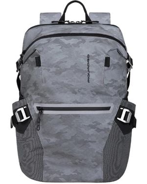 Piquadro Grüne vertikale schultertasche - Grau