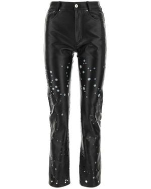 DURAZZI MILANO Leather Trousers - Black