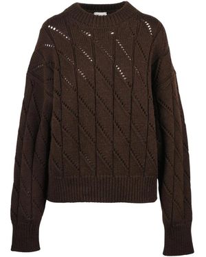 Alysi Rundhals-Pullover - Braun