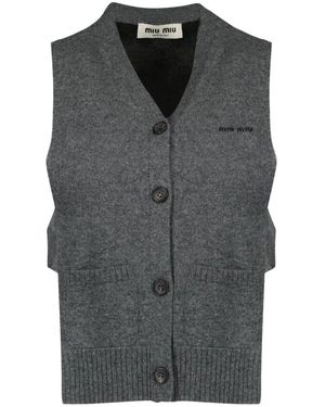 Miu Miu Waistcoats - Grey