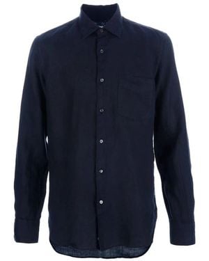 Aspesi Overhemden ,Blauw ,Nylon Zijden & Nylon Shirt