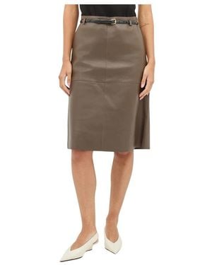 TOTEME Leather Skirts - Brown