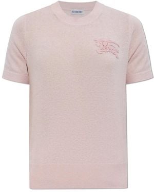 Burberry Truien & Vesten ,Roze ,Katoen Anisa Short-Sleeve Cardigan