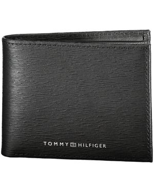 Tommy Hilfiger Portafoglio uomo nero stampa logo contrasto
