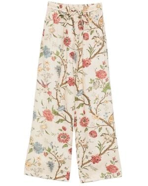Into The East Wide Trousers - Natural