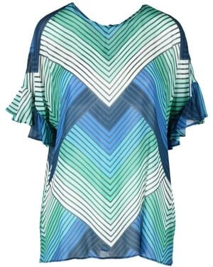 Twinset Elegante Viskosebluse - Blau