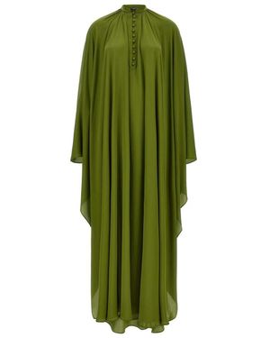 Tom Ford Kleedjes ,Groen ,Lange Jurk Met Capuchon