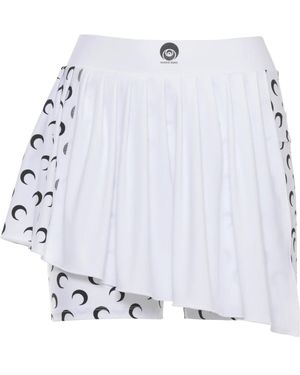 Marine Serre Rokken ,Wit ,Leer Mini Skort