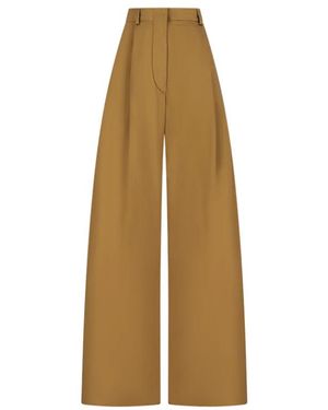 Thelatest Wide Trousers - Naturel
