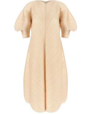 Issey Miyake Midi Dresses - Natural