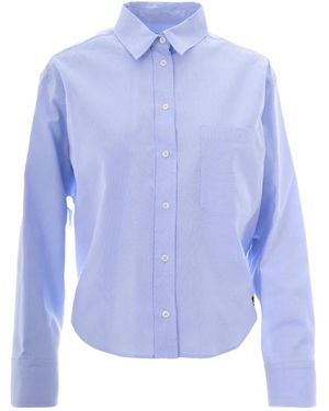 Max Mara Overhemden ,Blauw ,Katoen Nuoro Katoenen Oxford Overhemd