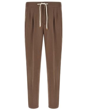 Brunello Cucinelli Slim-Fit Trousers - Brown