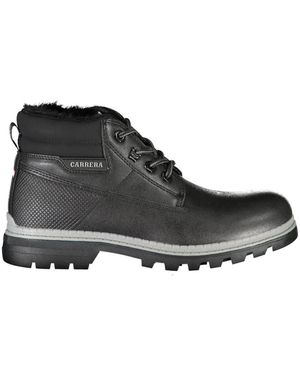 Carrera Schwarzer schnürstiefel mit kontrastdetails