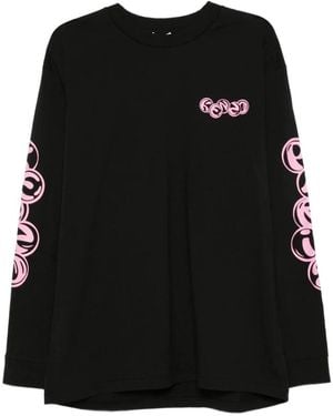 KENZO Schwarzes Grafikdruck Crew Neck T-Shirt