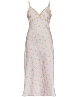 LoveShackFancy Idris Kleid Mit Aufgenähten Applikationen - Grau