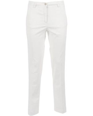 BRIGLIA Slim-Fit Trousers - Blanco