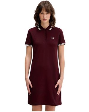 Fred Perry Short Jurken - Rood