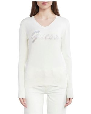 Guess Truien & Vesten ,Pascale V-Neck Sweater - Wit