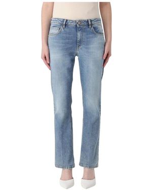 Re-hash Klassieke Pasvorm Stone Washed Jeans - Blauw