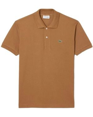 Lacoste Braunes Polo Shirt 100% Baumwolle Piqué