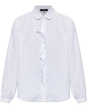 R13 Shrunken Ruffle Shirt - Wit