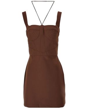 Nensi Dojaka Short Dresses - Brown