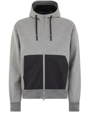 Herno Hoodies & Sweatvesten ,Grijs ,Katoen Casual Hoodie