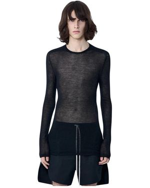 Rick Owens Round-Neck Knitwear - Bleu