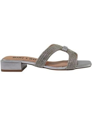 Bibi Lou Heeled Mules - Gris