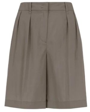 Bomboogie Flowing Lyocell Bermuda Shorts - Grijs