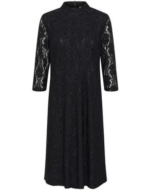 Cream Midi Dresses - Black