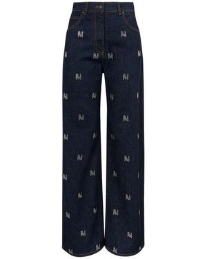 MSGM Jeans ,Blauw ,Katoen The Mwave Jeans