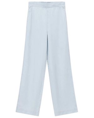 Bella Dahl Broeken ,Blauw ,Denim Wide Broek