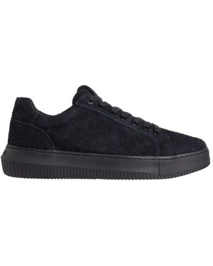 Calvin Klein Schwarze Low-Top-Sneaker - Blau