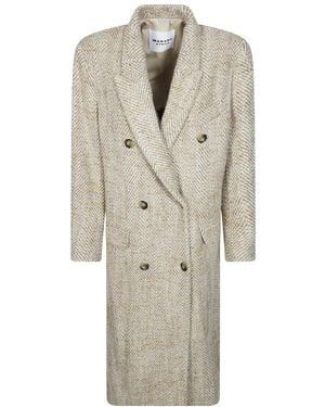 Isabel Marant Double-Breasted Coats - Neutro