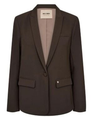 Mos Mosh Jassen ,Bruin ,Leer Blazer Delicioso