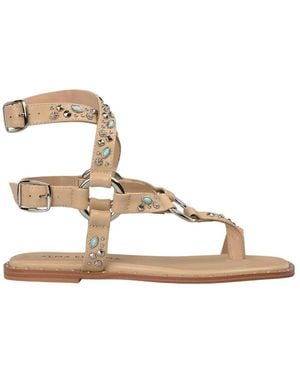 Alma En Pena. Flat Sandals - Marrone