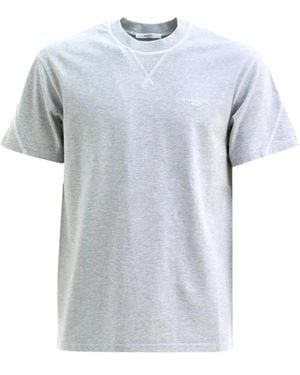 Givenchy Tops ,Grijs ,Katoen Couture Seam Contrasted Stitch T-Shirt - Blauw