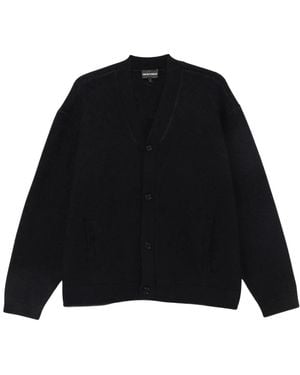 Emporio Armani Truien & Vesten ,Blauw ,Ub 109 Cardigan - Zwart