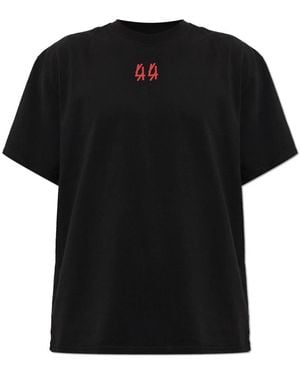 44 Label Group Bedrukte T-Shirt - Zwart