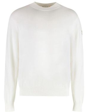 Moncler Round-Neck Knitwear - Bianco