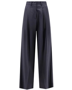 Alysi Broeken ,Blauw ,Wol Wijde Broek