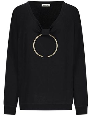 DARKPARK Erin Necklace Off-Shoulder Top - Schwarz